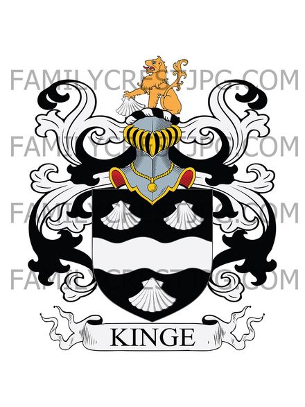 King Family Crest - Sherborne, co. Dorset, England