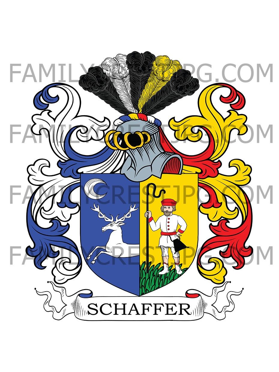 Schaffer Family Crest - von Bernstein, Hessia 1787 - Schaefer, Schafer ...