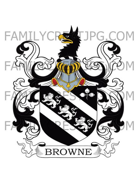 Browne Family Crest - Weymouth, co. Dorset, England