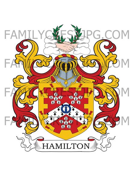 Hamilton Family Crest - Redhouse, co. Haddington, Scotland
