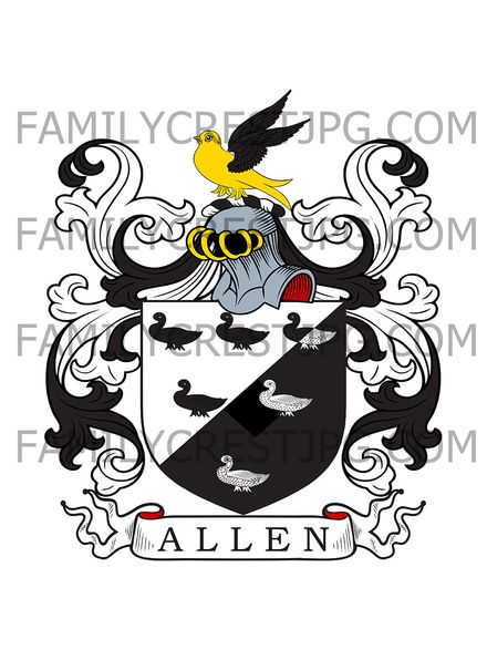 Allen Family Crest - Chester, England