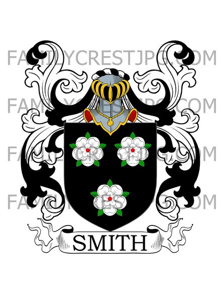 Smith Family Crest - Huntingdon, England