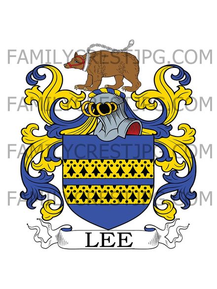 Lee Family Crest - Holborough, co. Kent, England