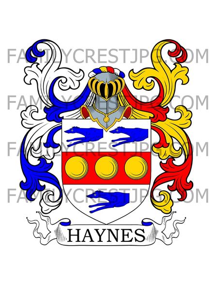 Haynes Family Crest - Shropshire, England