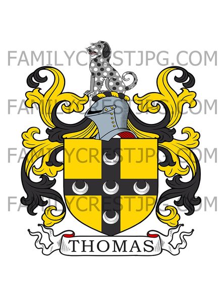 Thomas Family Crest - Lewes, co. Sussex, England