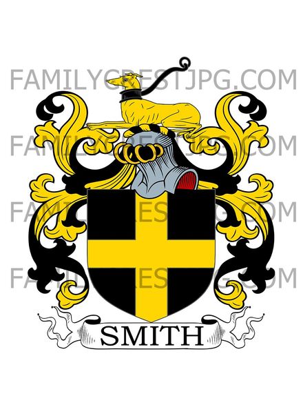 Smith Family Crest - Ashfield, co. Suffolk, England