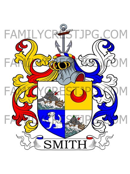 Smith Family Crest - Camno, co. Forfar, Scotland