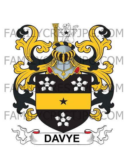 Davy Family Crest - Beckley, co. Sussex, England