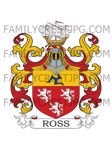 Ross Family Crest - Millcraig, co. Ross, Scotland