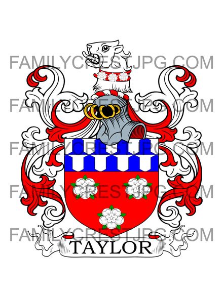 Taylor Family Crest - Bifrons, co. Kent, England