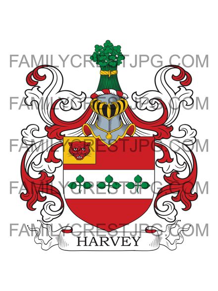 Harvey Family Crest - London &amp; Northampton, England