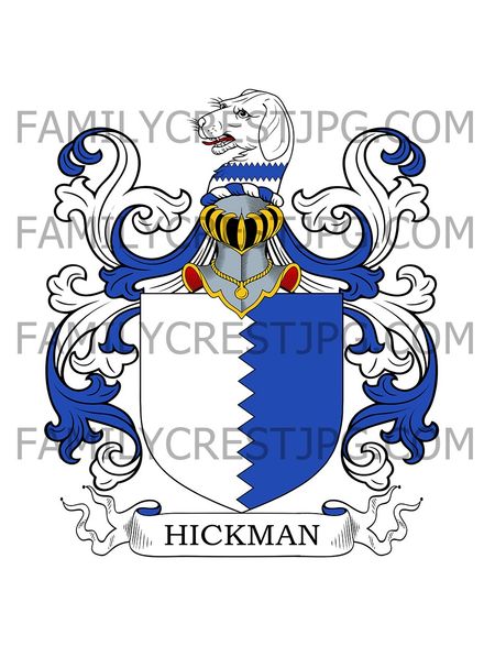 Hickman Family Crest - London &amp; Woodford Hall, co. Essex, England