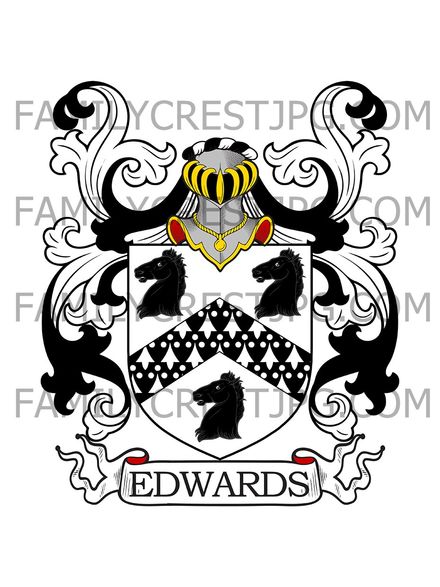 Edwards Family Crest - Bedford, England