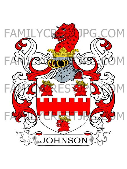 Johnson Family Crest - Great Yarmouth, co. Norfolk, England