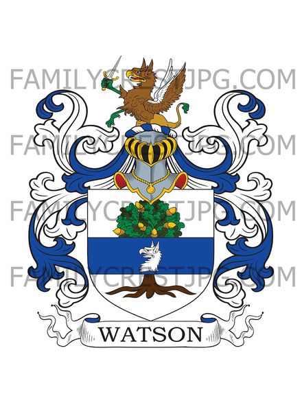 Watson Family Crest - Muirhouse, co. Edinburgh, Scotland