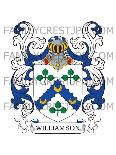 Williamson Family Crest -  Undermillbeck, co. Westmorland, England