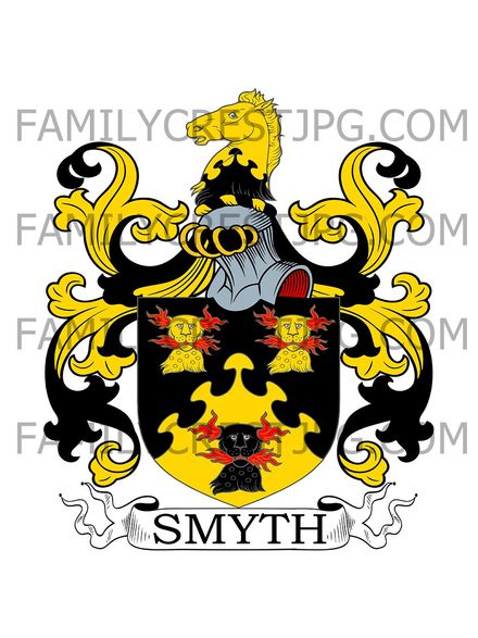 Smyth Family Crest - Walsham, co. Norfolk, England