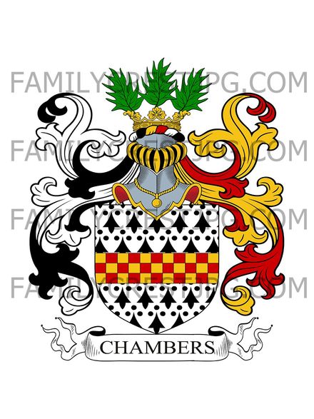 Chambers Family Crest - Gatesby, co. Leicester, England