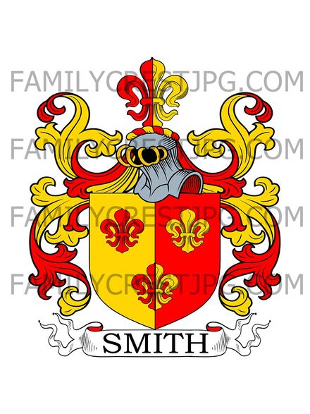 Smith Family Crest - Cuerdley, co. Lancashire, England