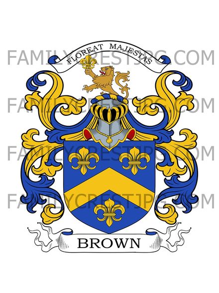 Brown Family Crest - Mollance, co. Kirkcudbright, Scotland