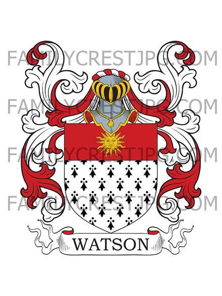 Watson Family Crest - Cheam, Surrey, England
