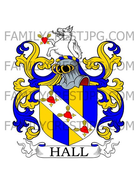 Hall Family Crest - Moundesmere, co. Southampton, England