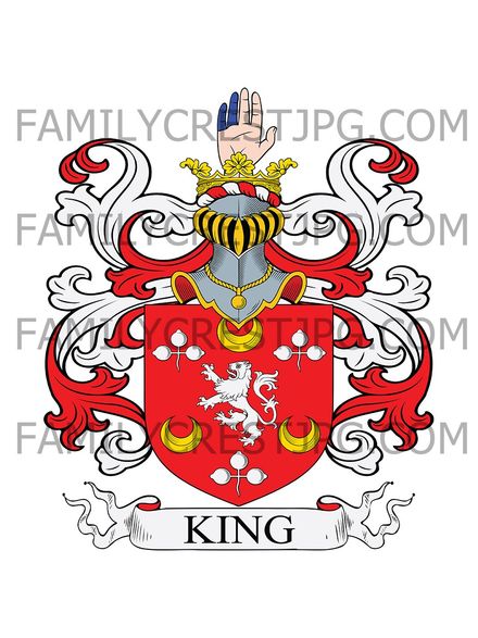 King Family Crest - Mount Pleasant, co. Waterford, Ireland