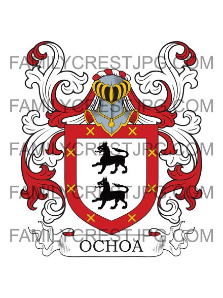 Ochoa Family Crest - del Valle de Carranza, Spain