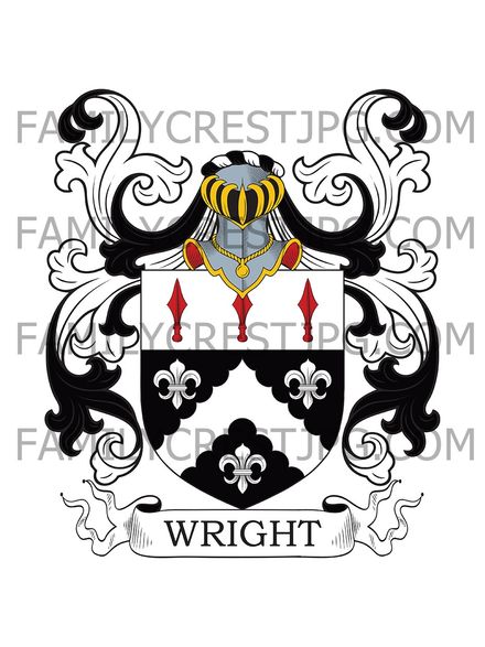Wright Family Crest - Sedgefield, co. Durham, England
