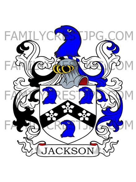 Jackson Family Crest - Preston, co. Lancashire, England