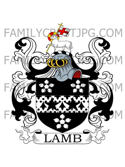 Lamb Family Crest - West Denton, co. Northumberland, England