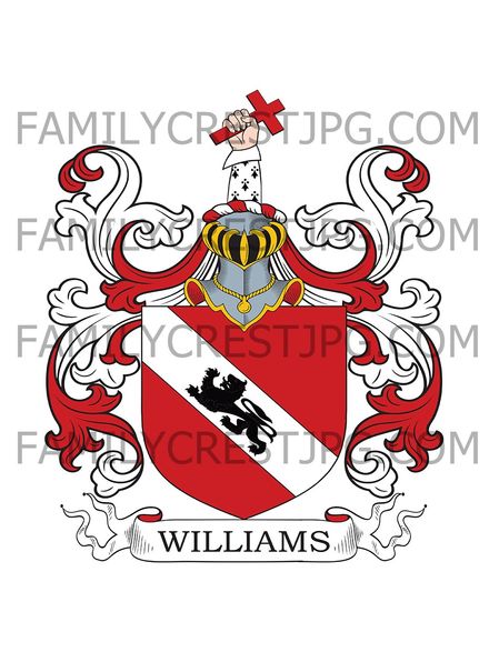 Williams Family Crest - Aswarby, co. Lincoln, England