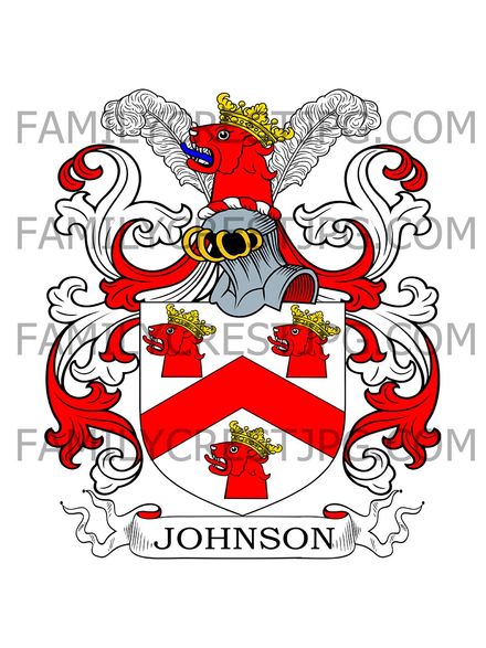 Johnson Family Crest - Leicester, England