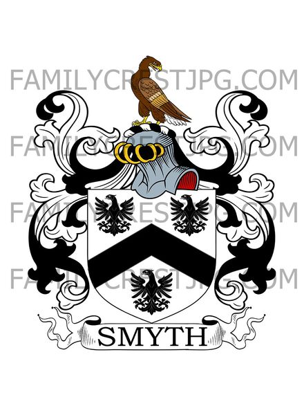 Smyth Family Crest - Charlton, co. Devon, England