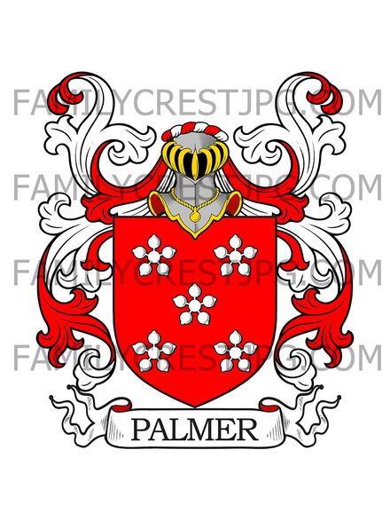 Palmer Family Crest - Warwick, England