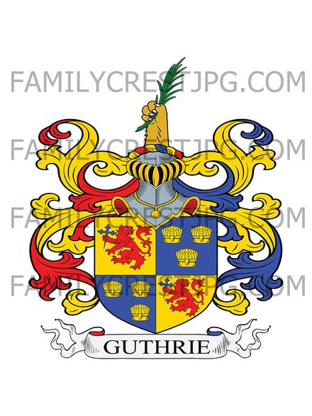 Guthrie Family Crest - King Edward, co. Banff, Scotland