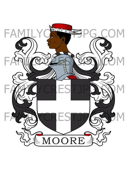 Moore Family Crest - Kirtlington, co. Oxford, England