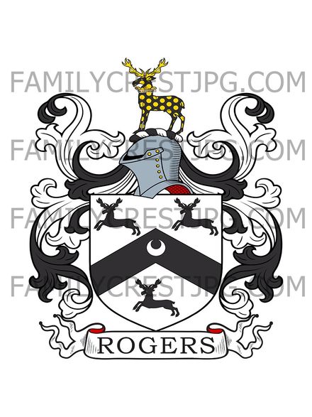 Rogers Family Crest - Cannington, co. Somerset, England