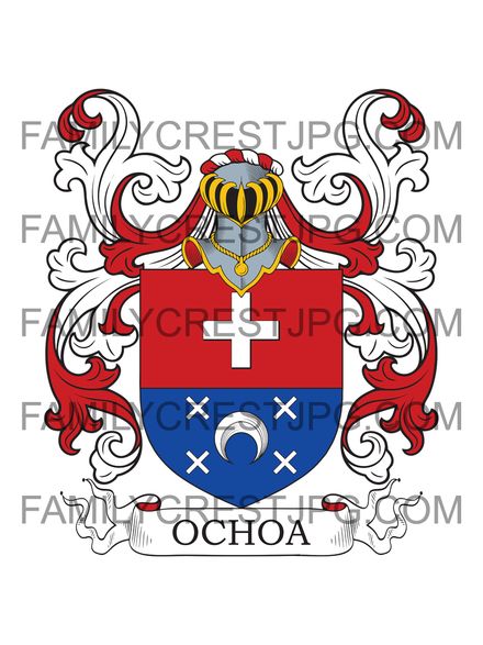 Ochoa Family Crest - Navarre, Spain