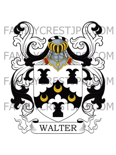 Walter Family Crest - York, England