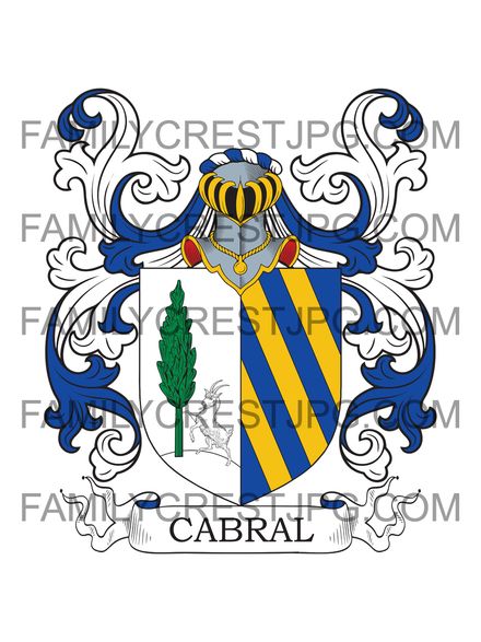 Cabral Family Crest - Madrid &amp; Seville, Spain &amp; Portugal