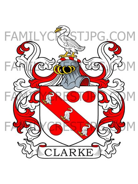 Clarke Family Crest - Bungay Boyscott, co. Suffolk, England