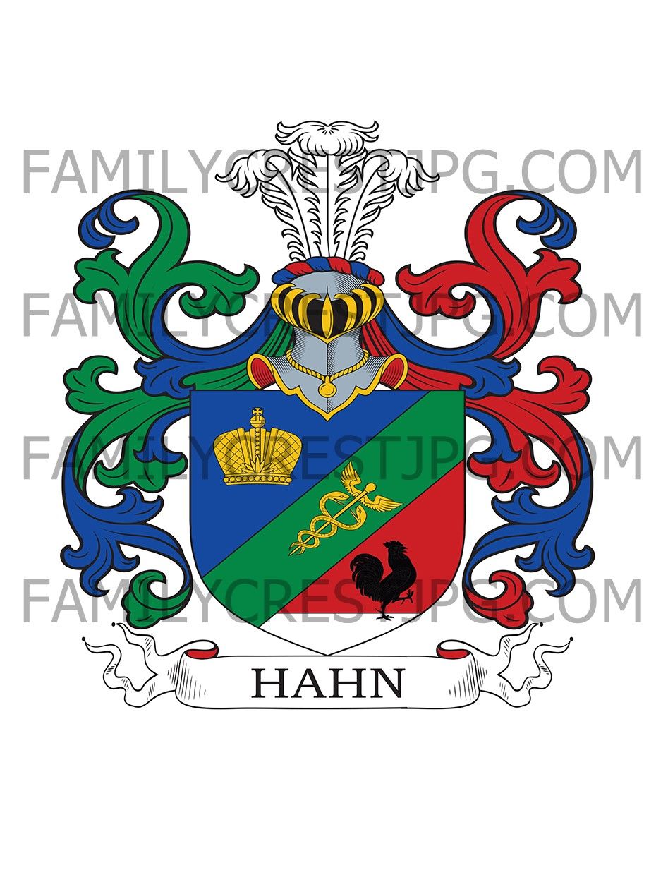 Hahn Family Crest - Johann August von Hahn (c. 1730-1799)