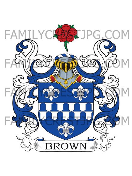 Brown Family Crest - Edingburgh &amp; Haddington, Scotland