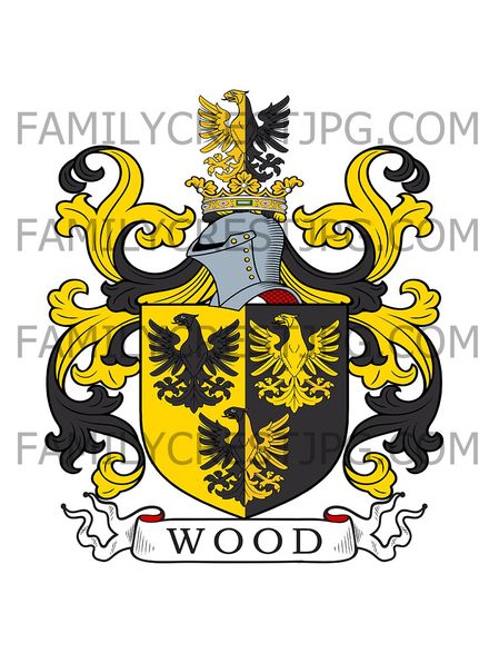 Wood Family Crest - Suffolk, England
