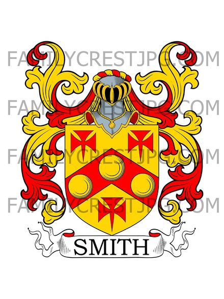 Smith Family Crest - Leicester and Northampton, England