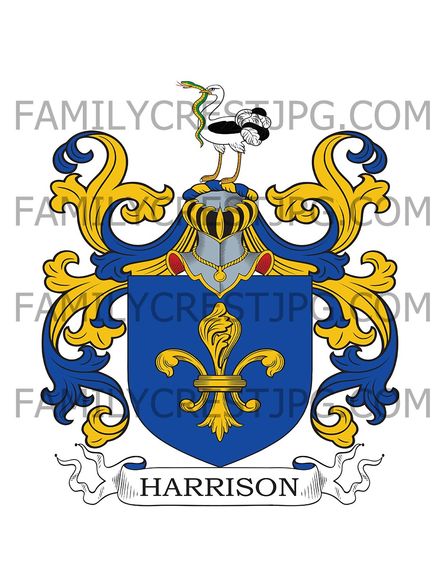Harrison Family Crest -  Tydd St. Mary, co. Lincoln, England