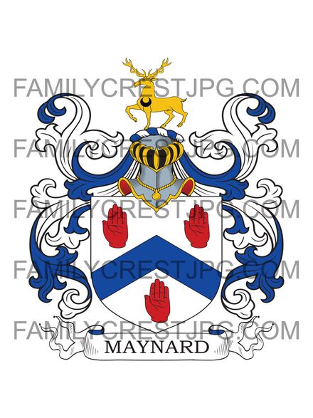 Maynard Family Crest - Easton Lodge, co. Essex, England &amp; Wicklow, Ireland