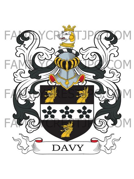 Davy Family Crest - Stanfield, co. Norfolk, England