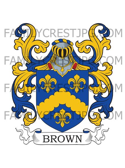 Brown Family Crest - Hangingside, Scotland